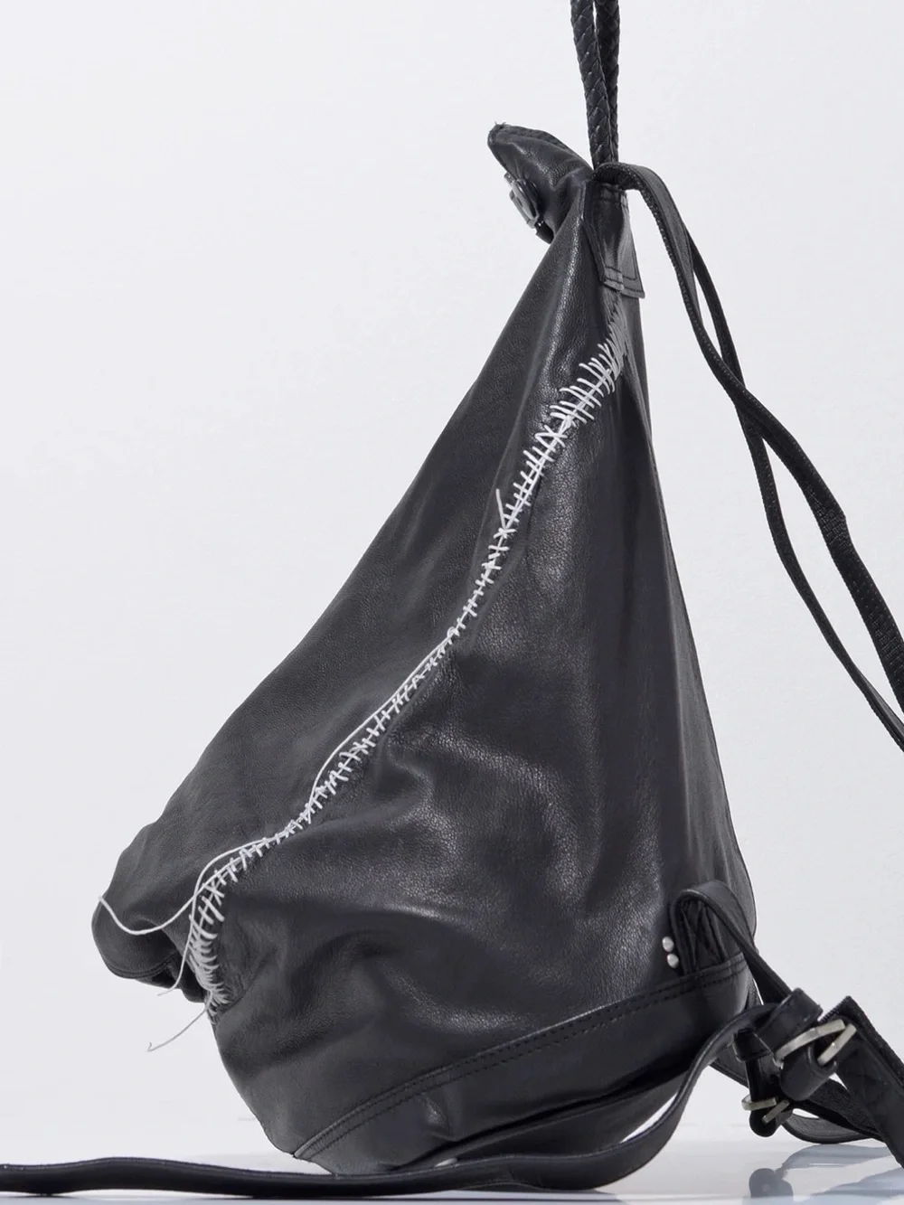 KmRii 2202-BG01 Hand Stitch Triangle Backpack